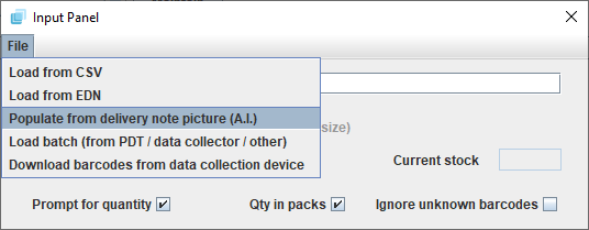 ProEPOS — populate delivery note from an image