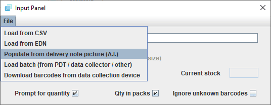 ProEPOS — populate delivery note from an image